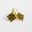 Mariana Diamond Shaped Cluster Earrings in Green Room on Gold
