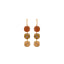 Mariana Earring Triple Drop Amaretto on Gold