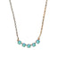 Mariana Five Stone Necklace in Sunkissed Aqua on Rose Gold