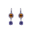 Mariana Dangle Flower Earrings in Dawn on Rhodium
