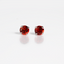 Mariana Single Padparadscha on Rhodium Stud