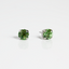 Mariana Single Peridot on Rhodium Stud