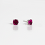 Mariana Single Fuchsia Pink on Rhodium Stud