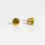 Mariana Single Yellow on Rhodium Stud