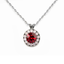 Mariana Halo Pendant True Romance on Rhodium