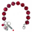 Mariana Medium Bracelet Bright Red on Rhodium