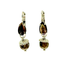 Small Teardrop/Facet Earring Mineral Nightfall on Rhodium