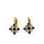 Mariana Diamond Shaped Cluster Earrings in Tuxedo on Gold