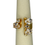 Mariana Three Ovals Crystal Ring Clear on Gold