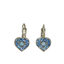 Mariana Pave Heart Earrings in Lavender Fields on Rhodium