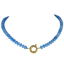 Blue lace agate bauble bead necklace