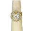 Mariana Extra Luxurious Cushion Cut With Halo Ring Clear on Gold