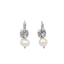 Mariana New Double Drop Earring Clear/Pearl on Rhodium