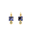 Mariana Small Square Drop Earrings in Lavender Mist on Gold
