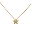 Mariana Star Necklace Clear/Pearl on Gold