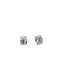 Mariana Petite Oval Stud Clear AB on Rhodium