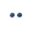 Mariana Single Light Sapphire Blue on Rhodium Stud