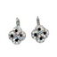 Mariana Quatrefoil Earring Obsidian Shores on Rhodium