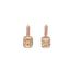 Mariana New Emerald Cut Earring Amber on Rose Gold