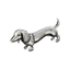 Silver Toned Dachshund Puppy Pin