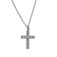 Mariana Plain Cross Pendant Clear on Rhodium