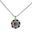 Mariana Guardian Angel Necklace in Cranberry Crush on Rhodium