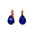Mariana Earrings Teardrop Royal Blue on Rose Gold