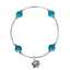 Blessing Bracelet 8MM Jasper Beads With Paw Charm on Sterling Bars-Pet Bracelet