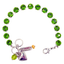 Mariana Bracelet Plain Spring Green on Rhodium