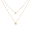 Double Star Necklace on Gold