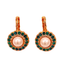 Mariana Halo Earring Pearl and Emerald Green on Gold