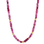 Tumbled Stone Bauble Bead Necklace Magenta
