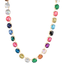 Bright Multicolored 14MM Rivoli Glass Necklace