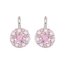 Mariana Guardian Angel Sized Earring Light Pink on Rhodium