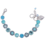 Mariana Medium Mineral Bracelet Crystal Blue on Rhodium