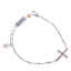 Mariana Petite Cross Bracelet Champagne Kisses on Rhodium