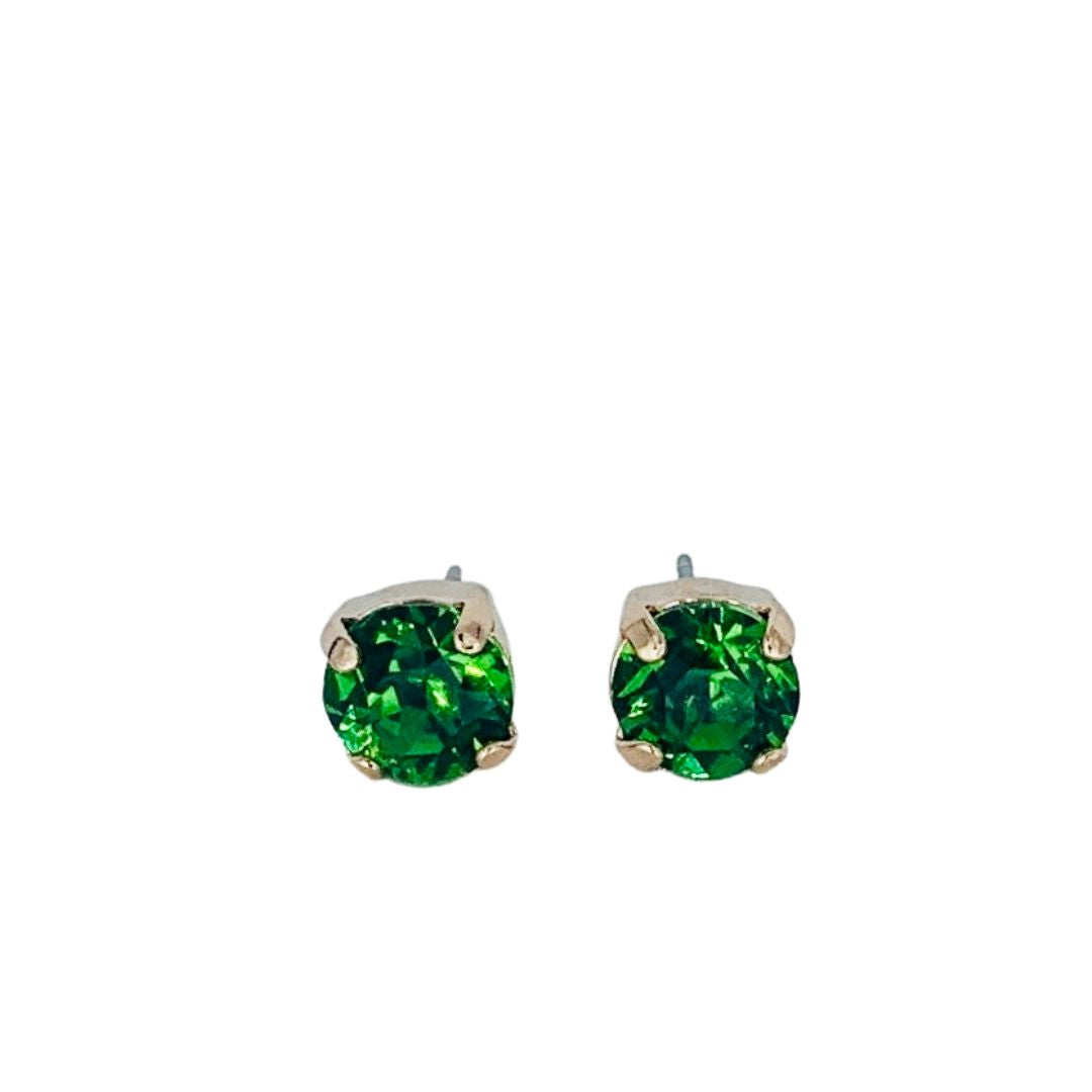 Mariana Stud Earring Kelly Green on Rose Gold POST