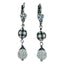 Mariana Cluster Filigree Drop Earrings in Clear on Silver