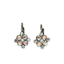 Mariana Diamond Shaped Cluster Earrings in Clear AB on Rhodium