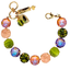 Multicolored Mariana bracelet with gold clasp