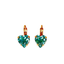 Mariana Heart Earrings in Blue on Gold