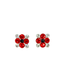 Mariana Diamond Shaped Cluster Earrings RWB on Rhodium