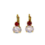 Mariana Double Drop Oval Earrings in True Romance on Gold