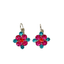 Mariana Diamond Shaped Cluster Earrings in Sorbet on Rhodium