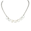 Mariana Seven Oval Necklace Mother of Pearl on Rhodium