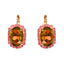 Mariana Large Oval Halo Earrings in Bougainvillea on Gold