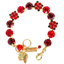 Mariana Quatrefoil Cluster Bracelet Lady in Red on Gold