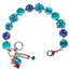 Mariana Quatrefoil Cluster Bracelet Turquoise/Aqua on Rhodium