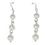 Pearl Triple Earrings on Sterling Silver Wires