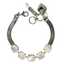 Mariana Five Oval Bracelet Mother of Pearl on Flat Rhodium Chain